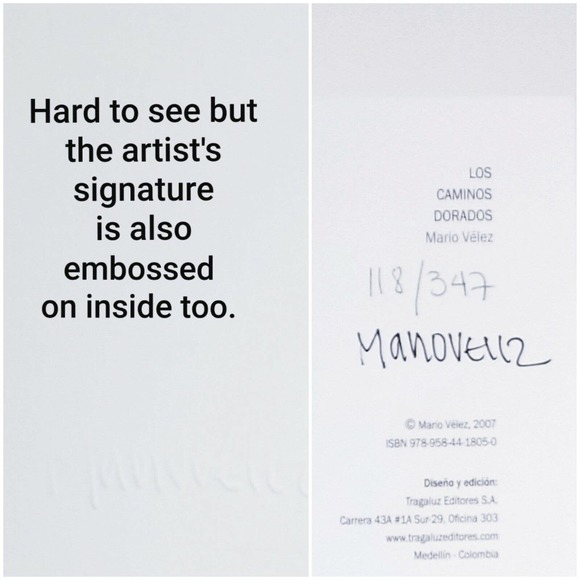 BOOK LOS CAMINOS DORADOS MARIO VELEZ "SIGNED" ARTIST "LTD EDITION" ART HARDCOVER - Picture 9 of 12